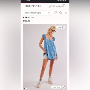 Free people Jean blue dress